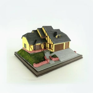A &quot;Modern Home of Horrors&quot; 3D printed and handmade miniature model. Please Read Description.