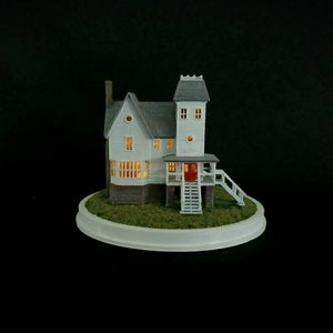 Gothic Model Home. Miniature House. Movie model fan art collectable.