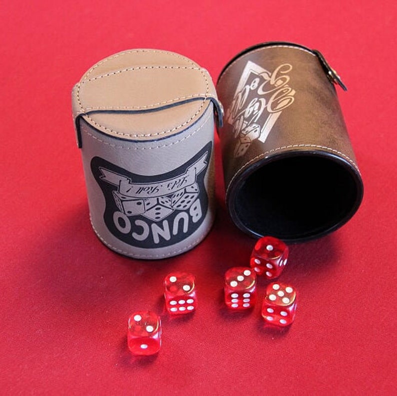 Custom Dice Cup With Lid Holds 5 Dice Your Logo Here Faux Etsy