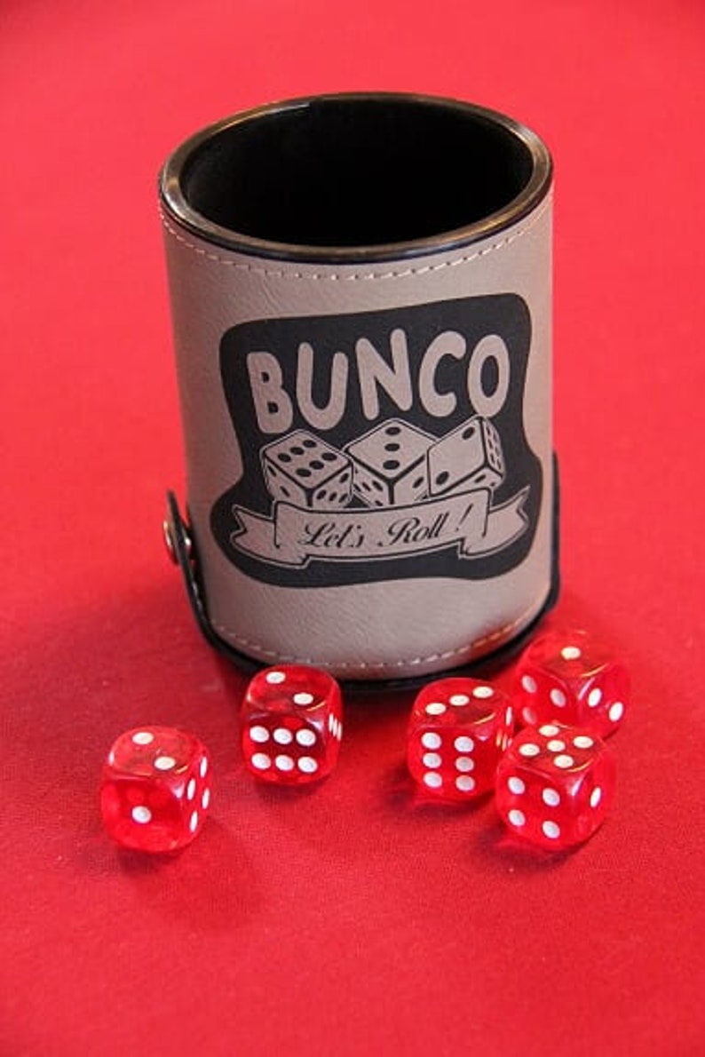Vegan Leather Dice Cup with Lid Personalized Travel Dice Etsy
