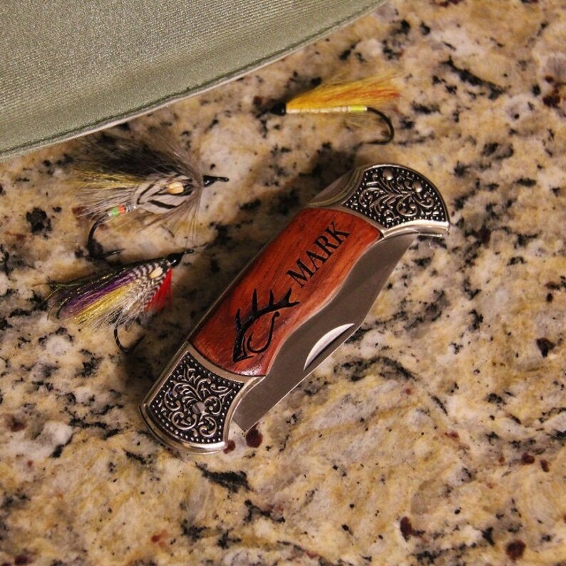Personalized Folding Pocket Knife Engraved Fishing Knife With Etsy