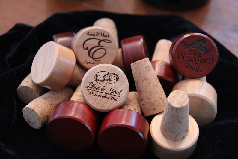 24 Personalized Wine Bottle Stoppers Custom Engraved Wine Etsy