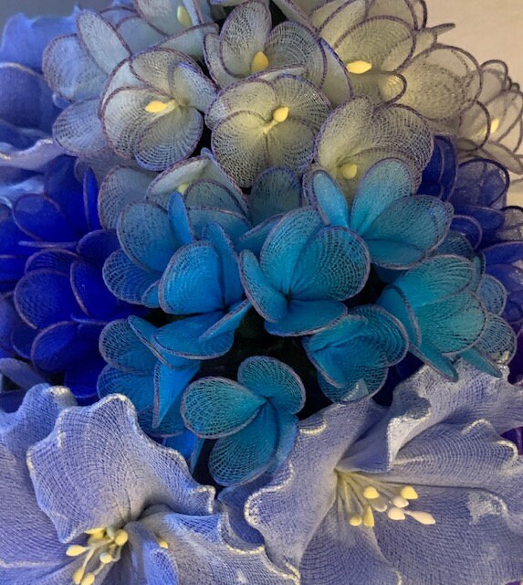 Blue Hydrangea Blue purple Flower Arrangementgift Box - Etsy