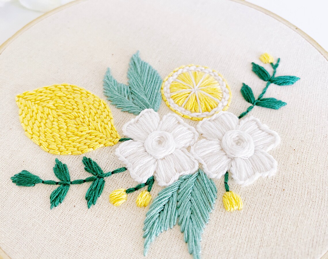 PDF EMBROIDERY PATTERN Lemon Tree Lemon Fruit Pattern for Etsy