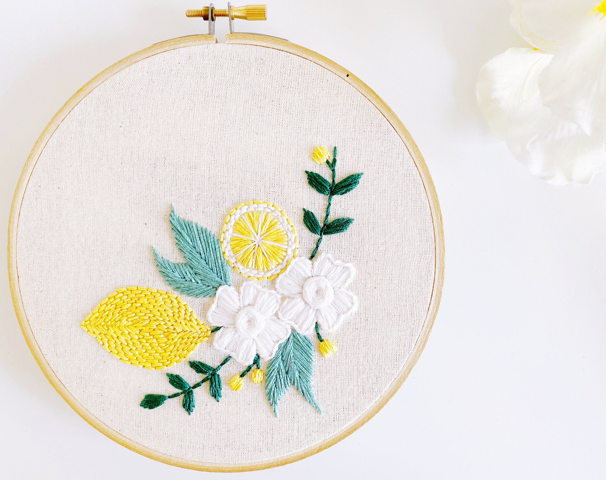 PDF EMBROIDERY PATTERN ⨯ Lemon Tree | Lemon Fruit Pattern for Beginners ...