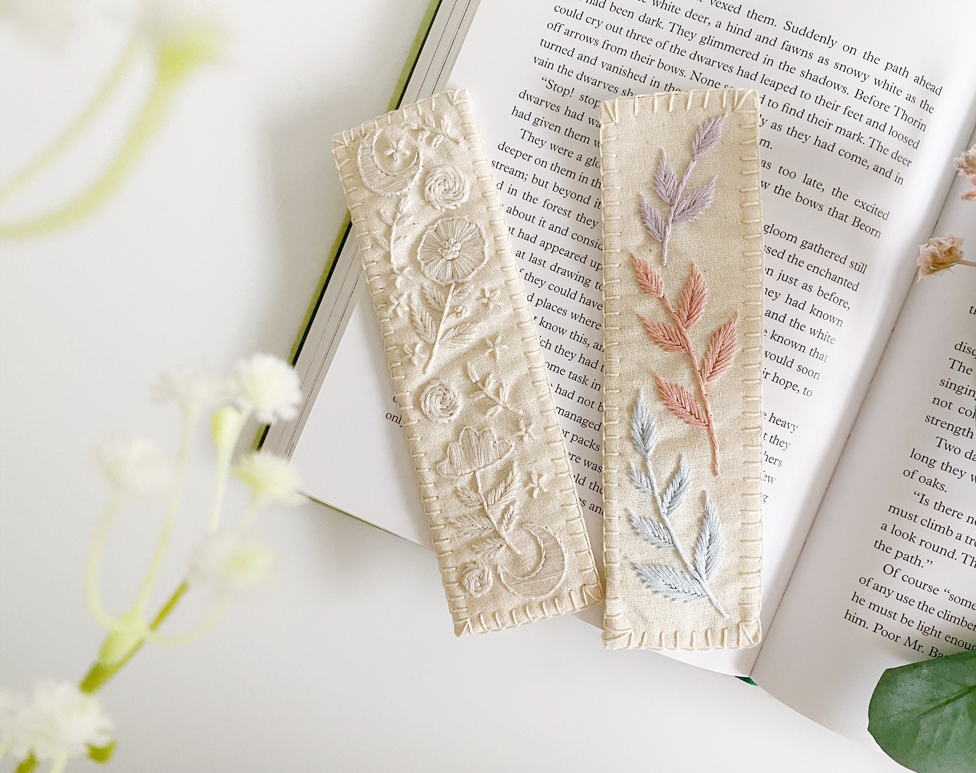 PDF EMBROIDERY PATTERN Bookmarks Handmade floral Etsy