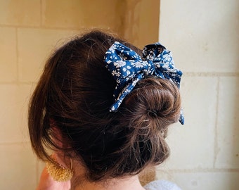 Barrette noeud Liberty capel navy