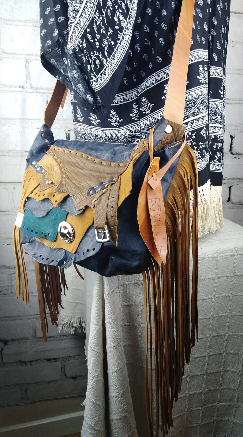 Hippie Leather Crossbody/ Bag for Women Unique Festival Design Etsy