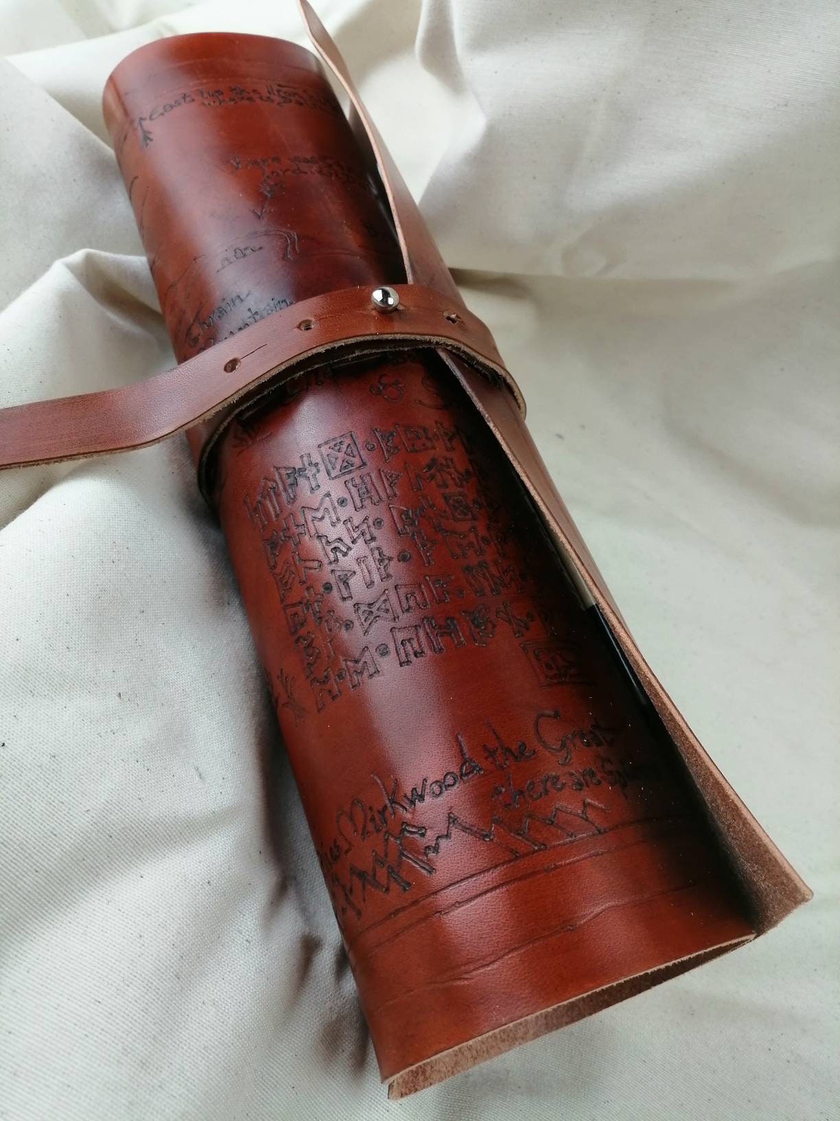Leather Map Case the blueprint Tube a Leather Tube for Blueprints
