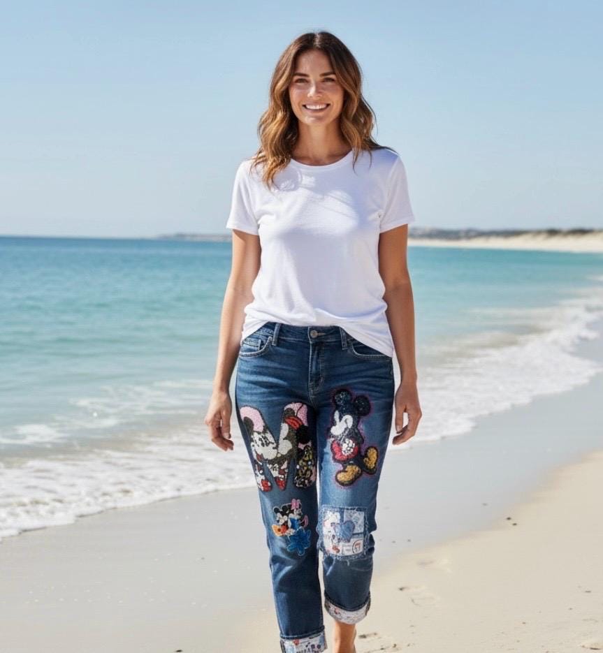 Mickey Mouse Adult Jeans - Etsy