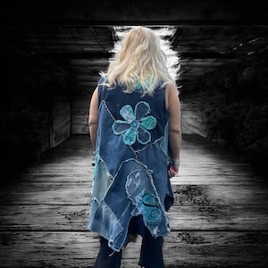 Spolverino in denim riciclato oversize 2-3XL