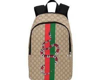 High End King Snake Backpack Custom Made Backpack - Hypebeast - Like Louis Vuitton, bape, Supreme - Gucci - Yellow Supreme Backpack