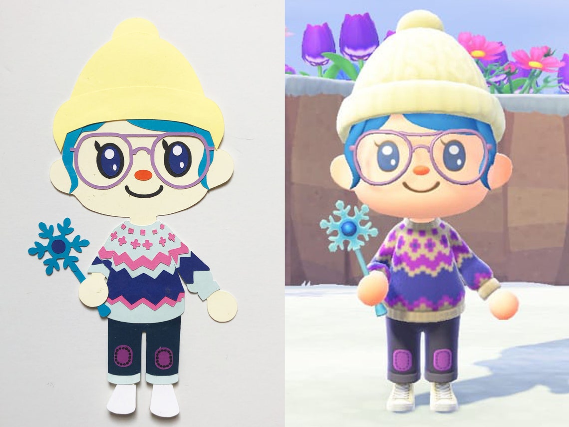 Custom Animal Crossing Villager Paper Craft Doll Etsy