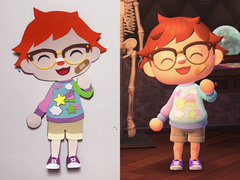 Custom Animal Crossing Villager Paper Craft Doll Etsy