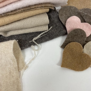 Kit de Reparo de Caxemira, Remendos de Tecido de Caxemira Pura, Pacote de Reparos Visíveis