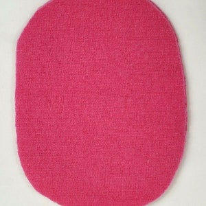 Paar Elbow Patches 100% reinem Kaschmir Rosa Lila DIY Reparatur Recycling Handmade Bright Pink