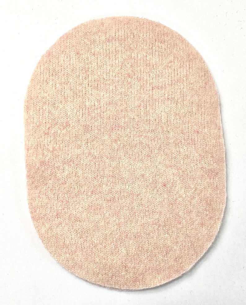 Paar Elbow Patches 100% reinem Kaschmir Rosa Lila DIY Reparatur Recycling Handmade Pale Pink