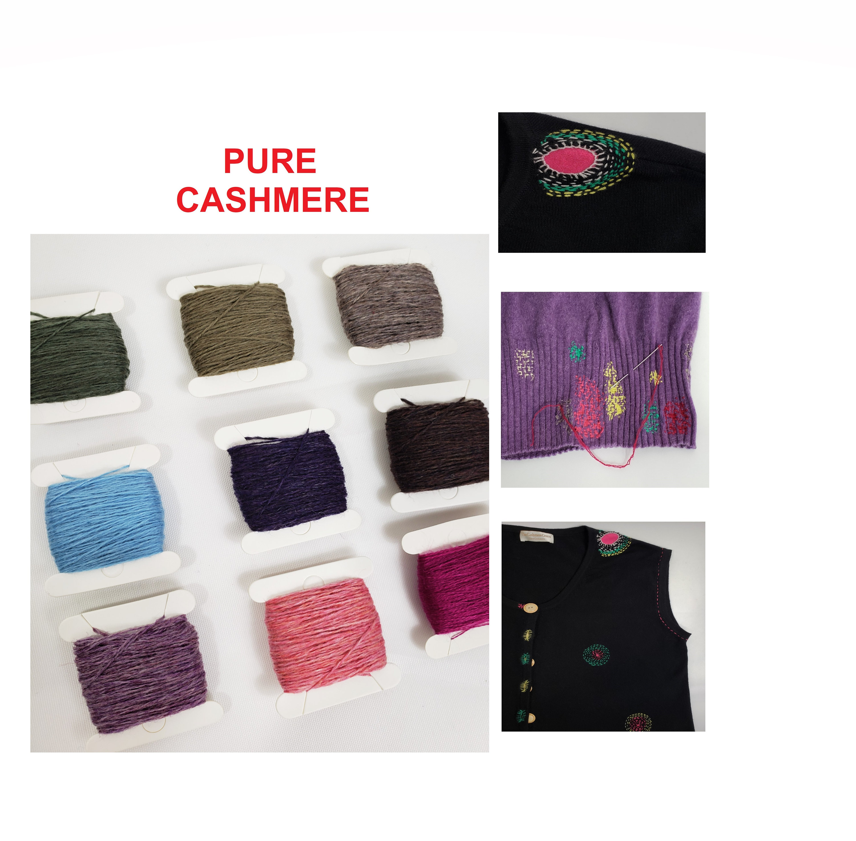 100% Pure Cashmere Darning Yarn Thread 