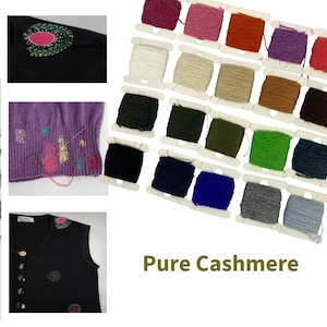 Darning Yarn Thread 100% Pure Cashmere 15 meters Repairing Visible Mending DIY