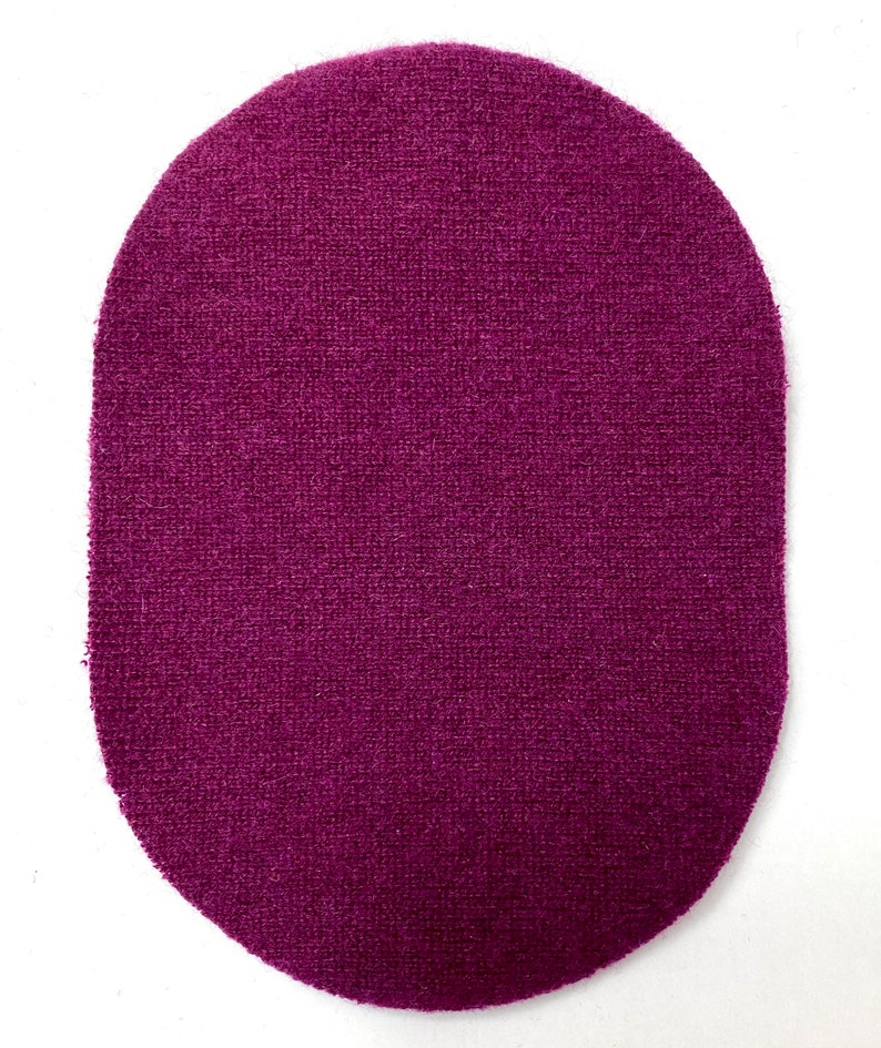 Paar Elbow Patches 100% reinem Kaschmir Rosa Lila DIY Reparatur Recycling Handmade Purple