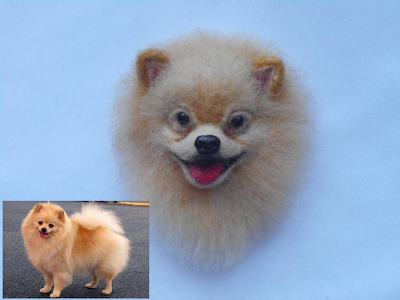 Needle Felted Chihuahua Brooch Long Haired Chihuahua Replica Etsy