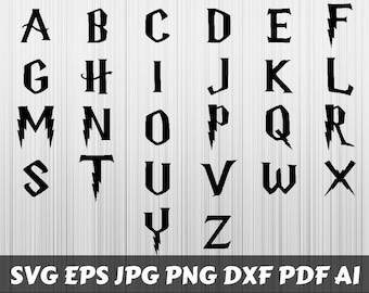 Download Harry potter font svg | Etsy