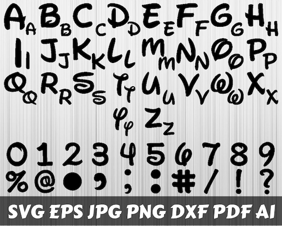 Download Disney Font SVG Disney Letters SVG Disney Alphabet SVG | Etsy