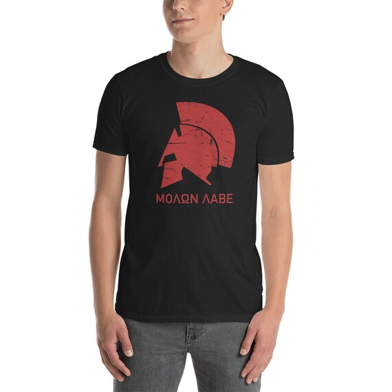 Distressed Sparta T shirt Spartan Molon Labe Tee Shirt Gift