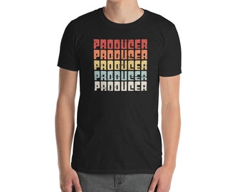 Music Producer T-Shirt (Unisex) - "Retro" Gift For Audio Recording Engineers