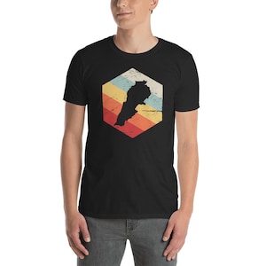 Retro Vintage Líbano Camiseta (Unisex)