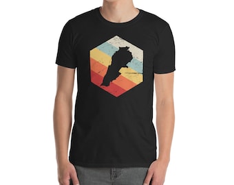Retro Vintage Líbano Camiseta (Unisex)