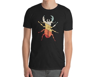 Kever T-shirt (unisex)/insect shirt & Cool bug gift voor entomologen-"Retro hert kever"
