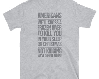 Patriotic American Revolutionary War T-Shirt (Unisex) - "Crossing The Delaware"