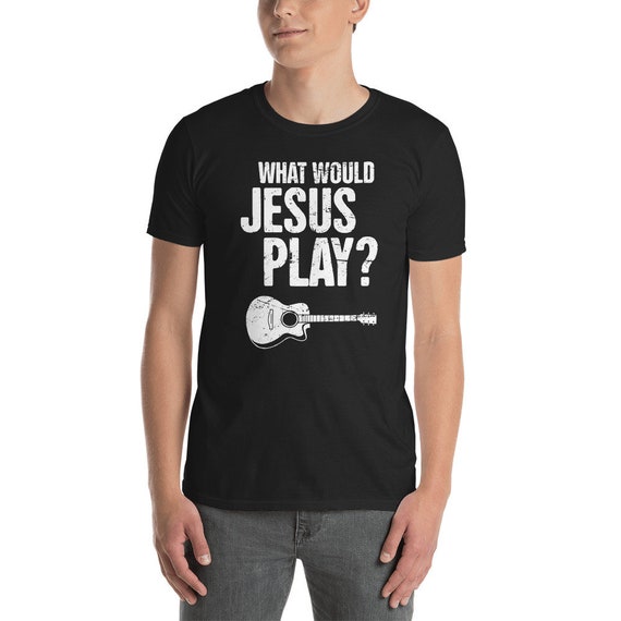 Acoustic Guitar Funny Christian Musician Jesus T-shirt | Etsy