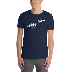 Pilot Gift T-Shirt (Unisex) / Funny Tee Shirt Gift For Airplane Pilots - "Evolution"