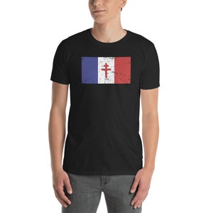 Tweede Wereldoorlog T-Shirt (Unisex) / Tweede Wereldoorlog 2 Tee Shirt cadeau idee voor liefhebbers van geschiedenis / Europese Theater Franse weerstand vlag