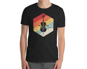 Retro Cello Camiseta (Unisex) / Vintage Cellist Camiseta Regalo Idea