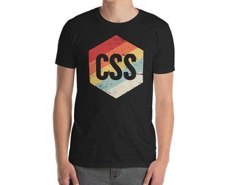Camiseta CSS/presente retrô para codificador e programador (unissex)