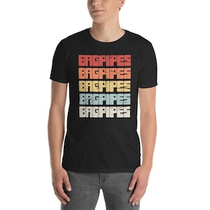 Retro Bagpipes T-Shirt (Unisex) / Vintage Bagpipe Player Gift