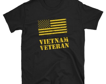 Vietnam Veteran T-Shirt (Unisex) / Vietnam War Vet Tee Shirt Gift Idea for Dad or Grandpa - Distressed