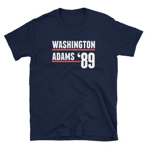 Patriotic American Revolutionary War T-Shirt (Unisex) - &quot;Washington & Adams&quot;