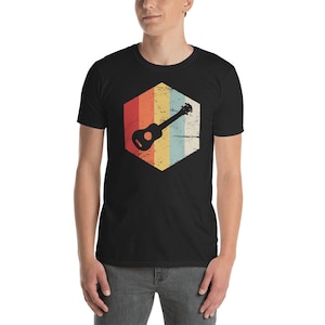 Retro Vintage Guitar Player Ukulele T-Shirt (Unisex)