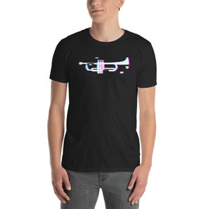 Trumpet T-Shirt (Unisex) / Glitch Trumpet Tee Shirt Gift Idea For Marching Band