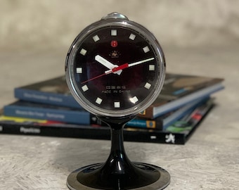 Space Age Spoetnik-klok uit de jaren 70: retro opwindbare bureauklok