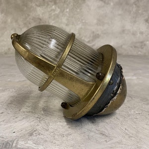 Nautical brass outdoor wall light Authentic Vintage Brass Ships Passageway Engine Room Light Nautical Vintage Light.