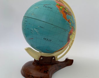 Vintage World Globe, 1970s Michael Seidel West Germany Desk Globe