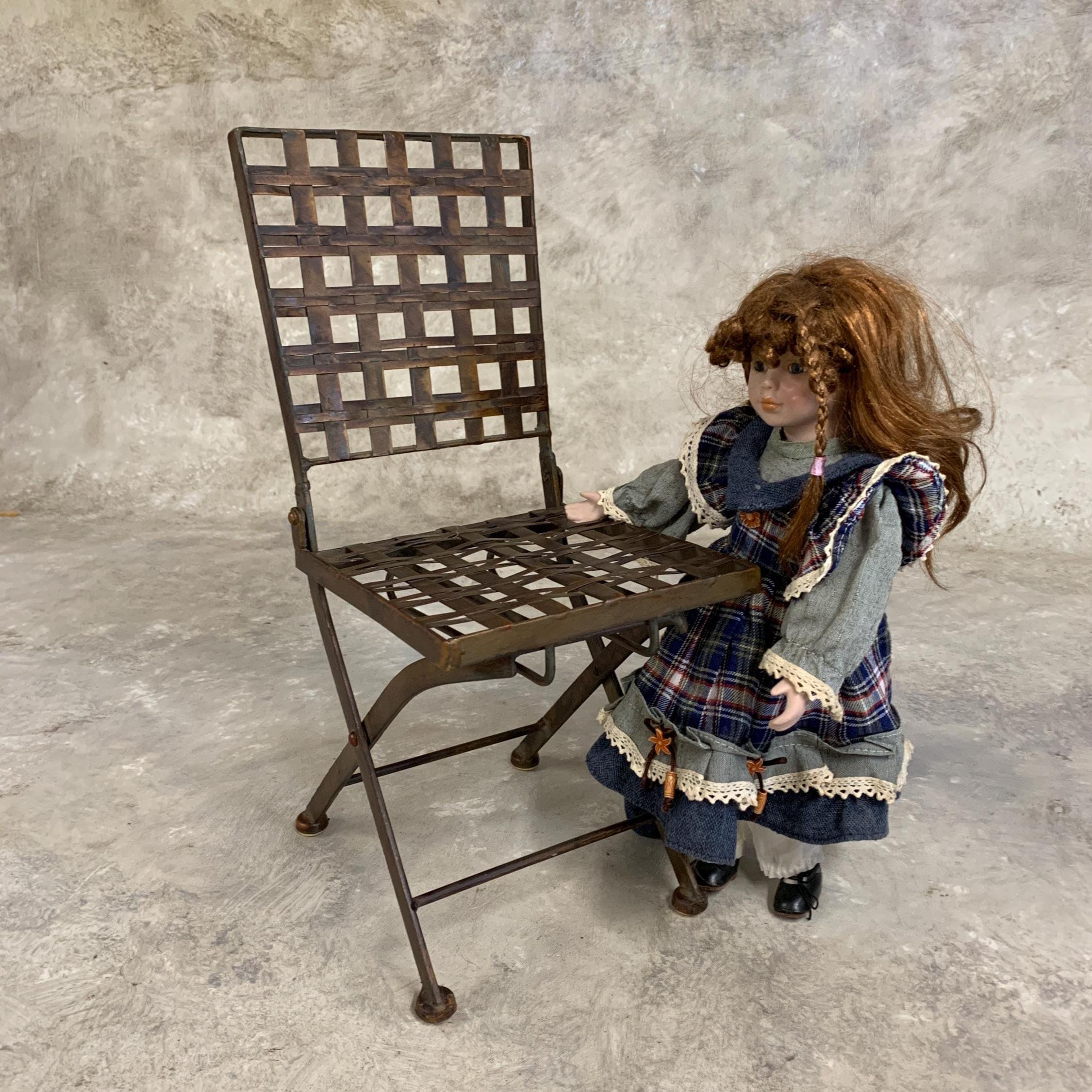 Chaises De Jardin Pliantes Vintage à Fleurs - Paire En Métal Style Années 70, 42x56x89 Cm, Fabriquées Au Royaume-Uni