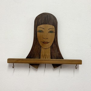 Vintage Wandhaken, Tassenablage, Cottage-Garderobe, Bauernhaus-Wandregal, handgefertigte Wandablage, rustikale Wohnkultur