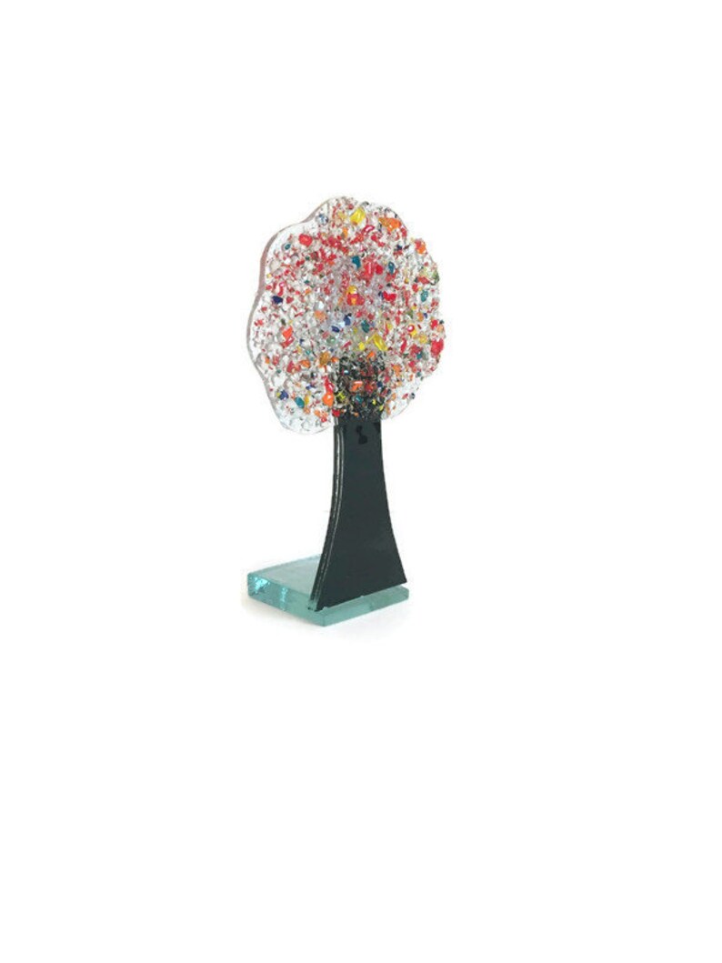 Fused Glass Art Handmade Fused Glass Fused glass Olive tree Traditional decoration Fused glass Christmas ornament
