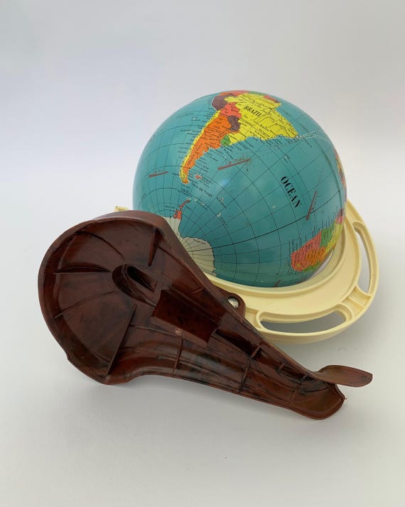 Vintage World Globe, 1970s Michael Seidel West Germany Desk Globe